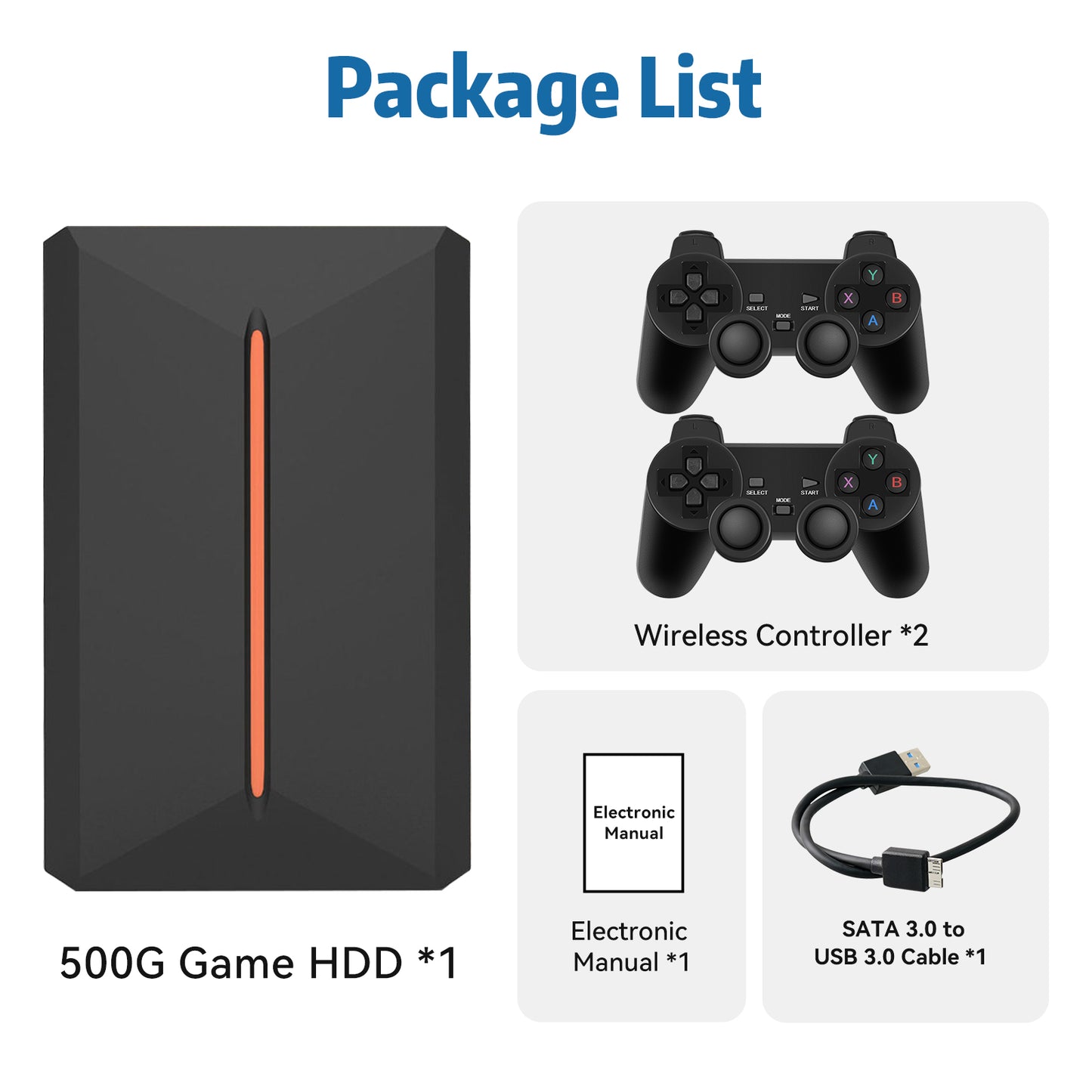 500G Game HDD with Launchbox System