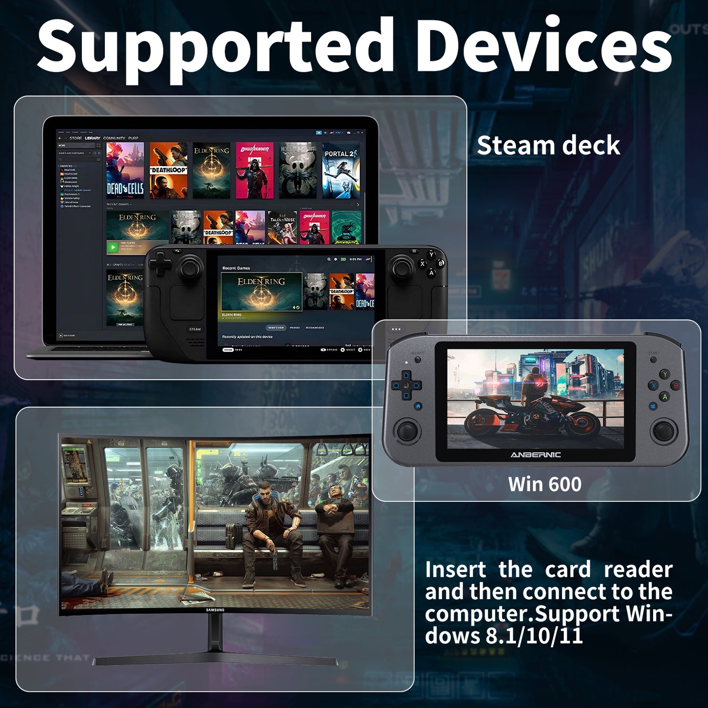 256G/512G Game Card for Steam Deck/Win 600, Rich Retro Games