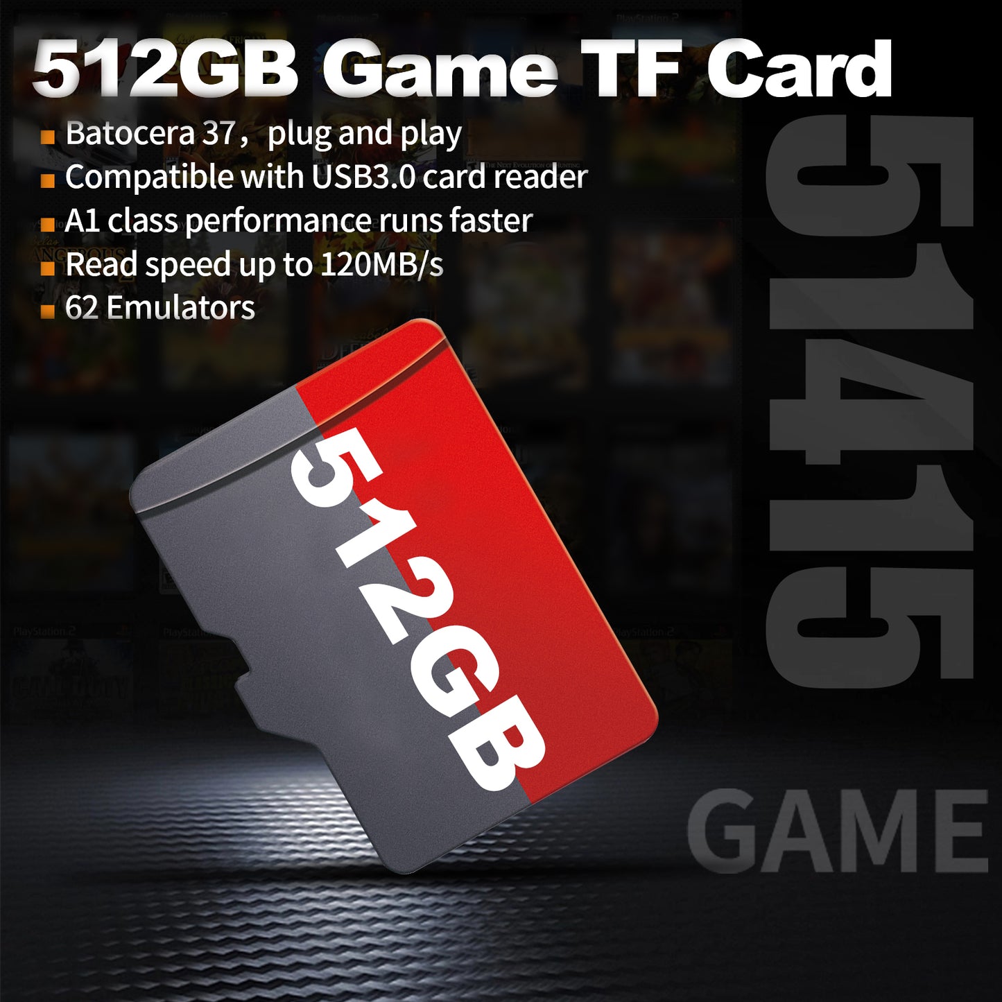 256G/512G Game Card for Steam Deck/Win 600, Rich Retro Games