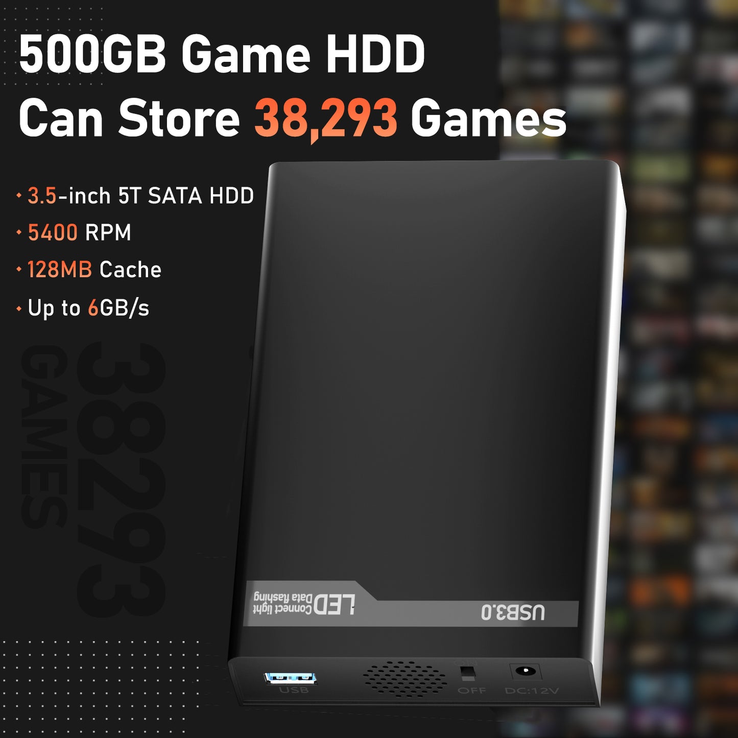 Hyper Base Mix500 Retro Gaming Hard Drive