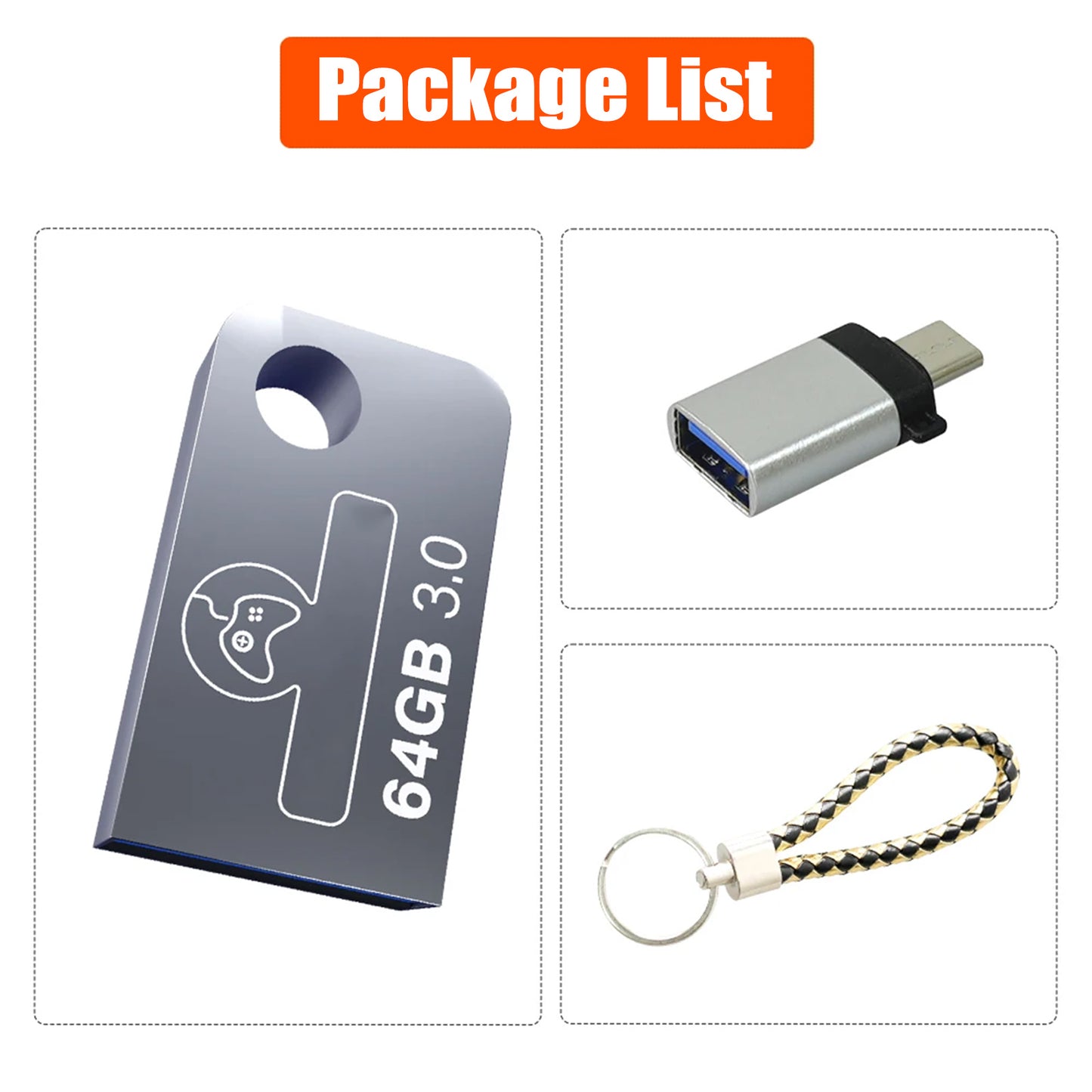 Tiny 64G USB Drive with 8371 Games