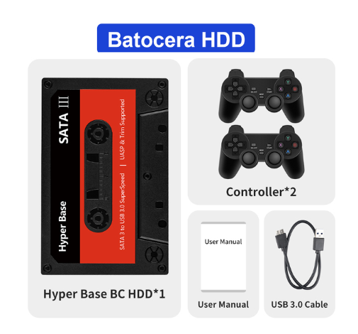 Hyper Base BC Game HDD with Rich Retro Games, Batocera 35 Game System